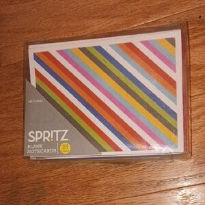 Spritz Multicolor Diagonal Stripe Notecards